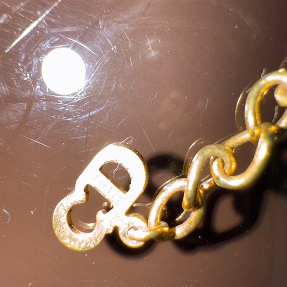 LOT 2224 18K gold plated Dior D Pendant Necklace - Picture 6 of 10